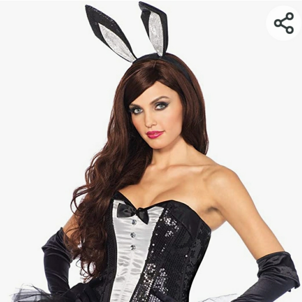 Leg Avenue Women's 4 Pc Costume Accessory Kit with Gloves, Ears, Tail SzL